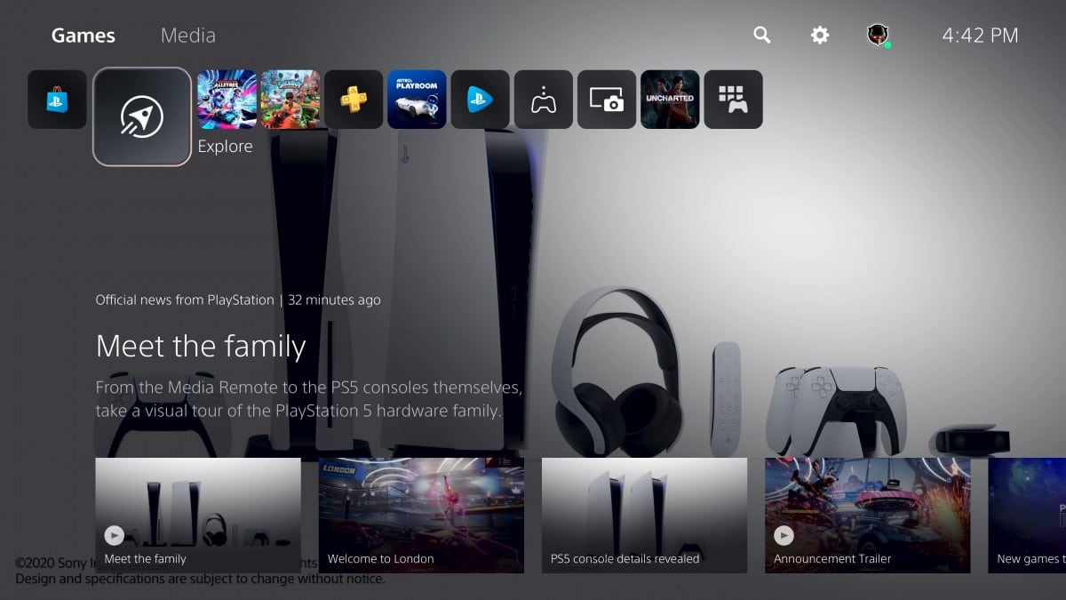 Sony’s PlayStation 5 Media Space Will Have A Dedicated Remote and