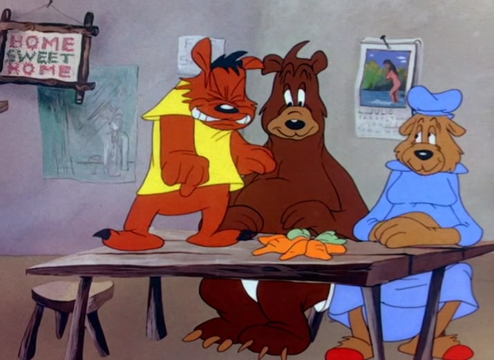 Bugs Bunny and the Three Bears – a nude picture on the wall