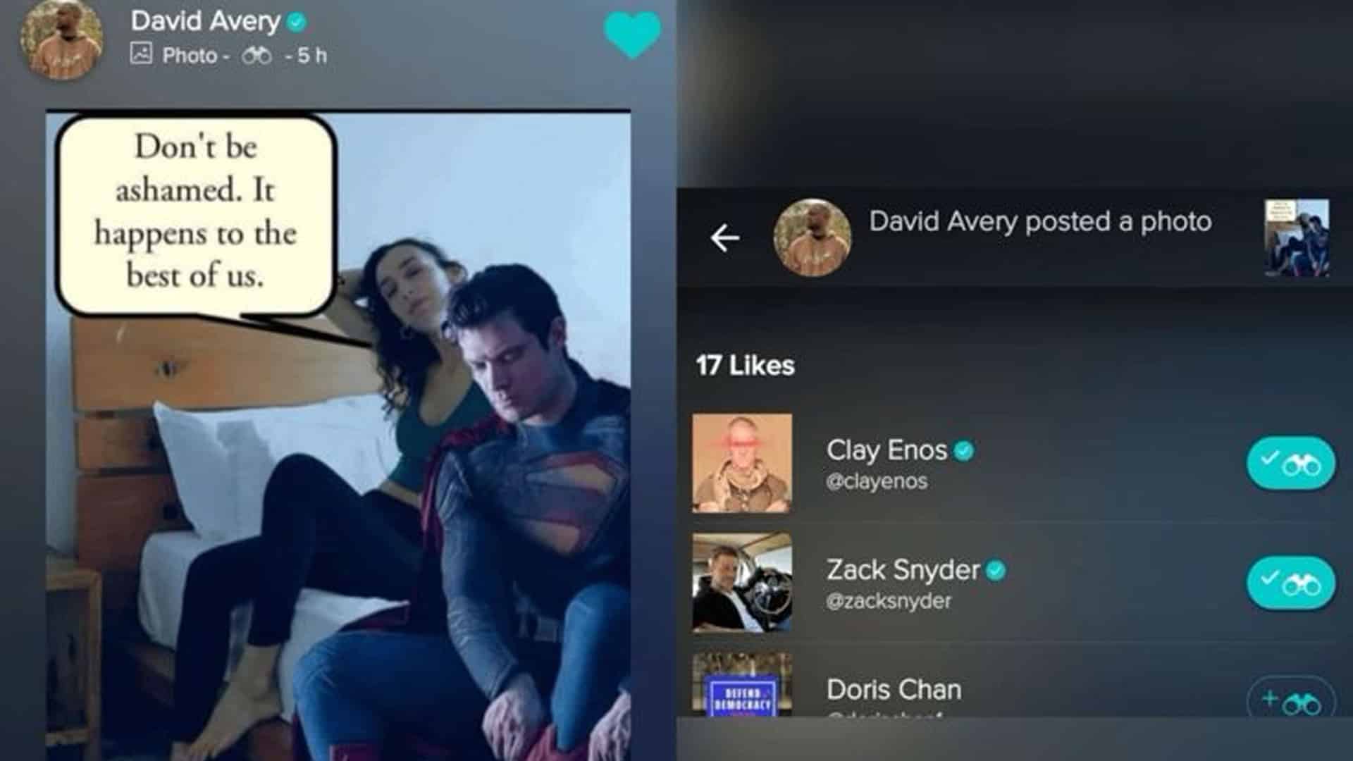 Zack Snyder Likes Meme Mocking David Corenswet Superman Suit