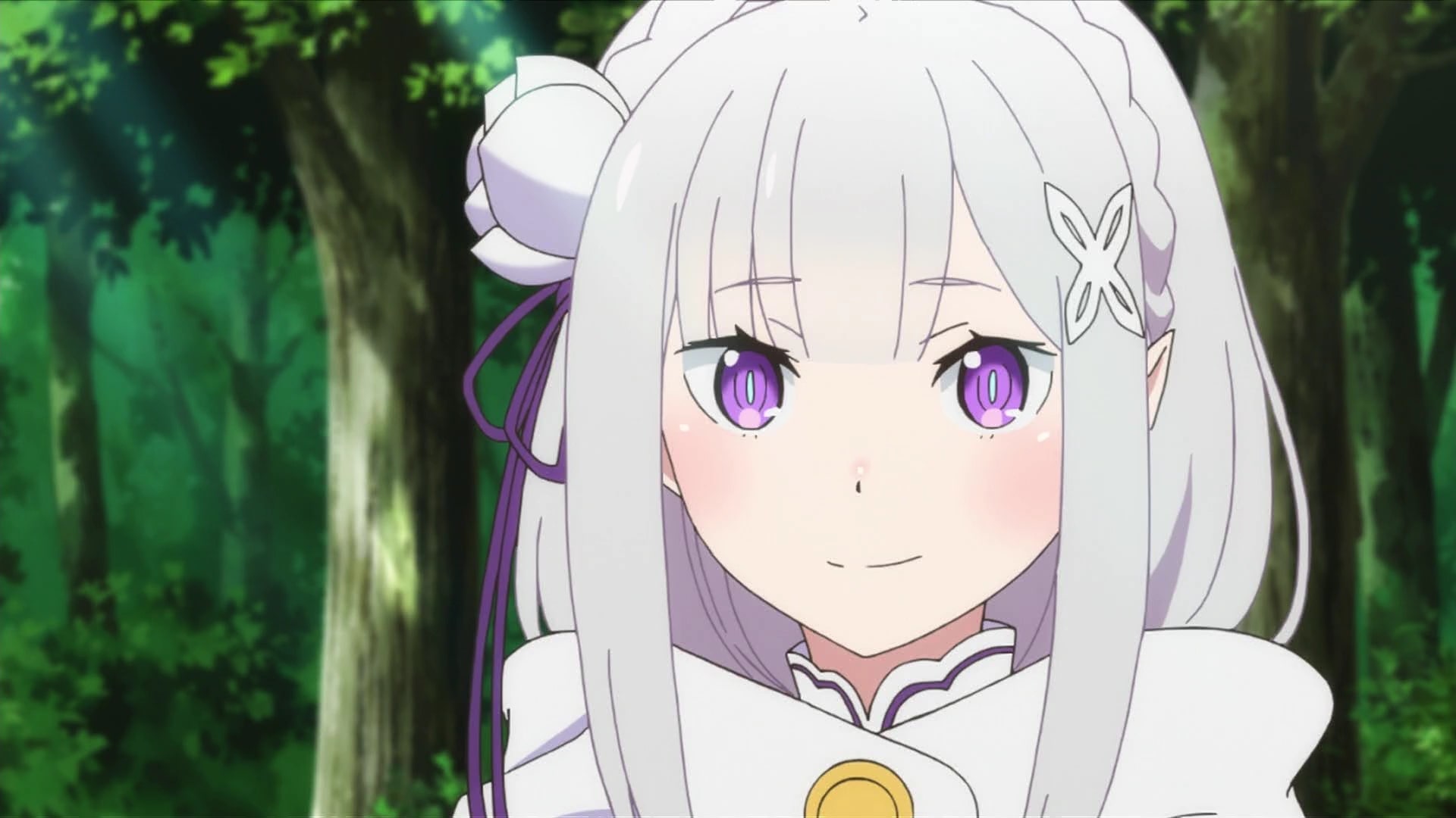 Emilia - Re:Zero white haired anime characters