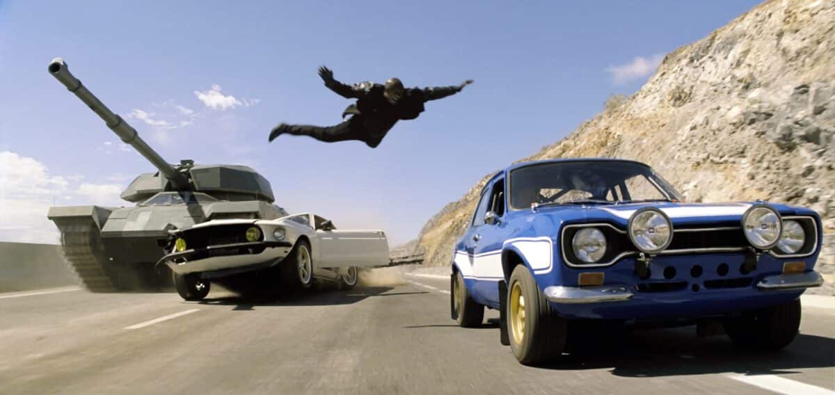 Fast and the Furious jumping off cars