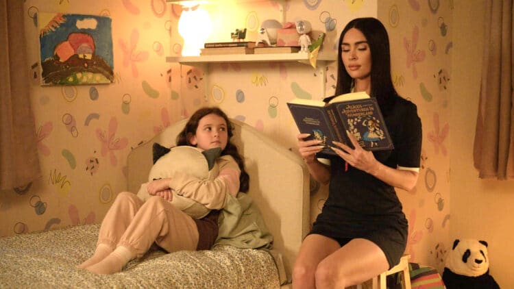 Megan Fox has the time of her life as a seductive murderbot in Subservience