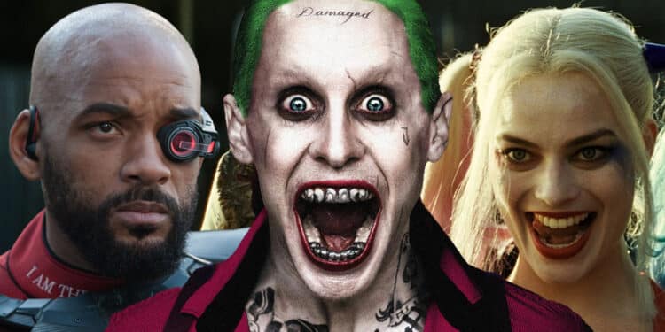 jared leto joker margot robbie harley quinn will smith deadshot suicide squad 2016 david ayer