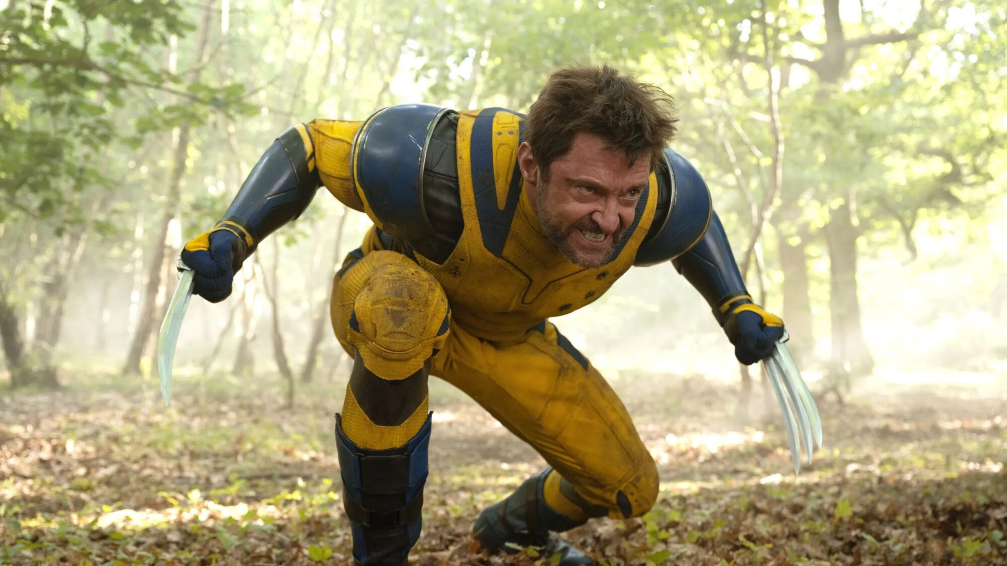 Hugh Jackman Deadpool and Wolverine yellow suit MCU Marvel