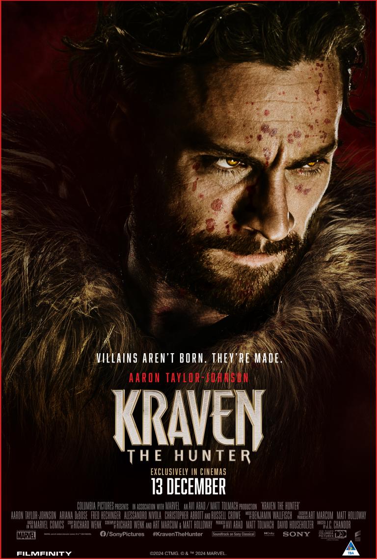 kraven the hunter movie poster