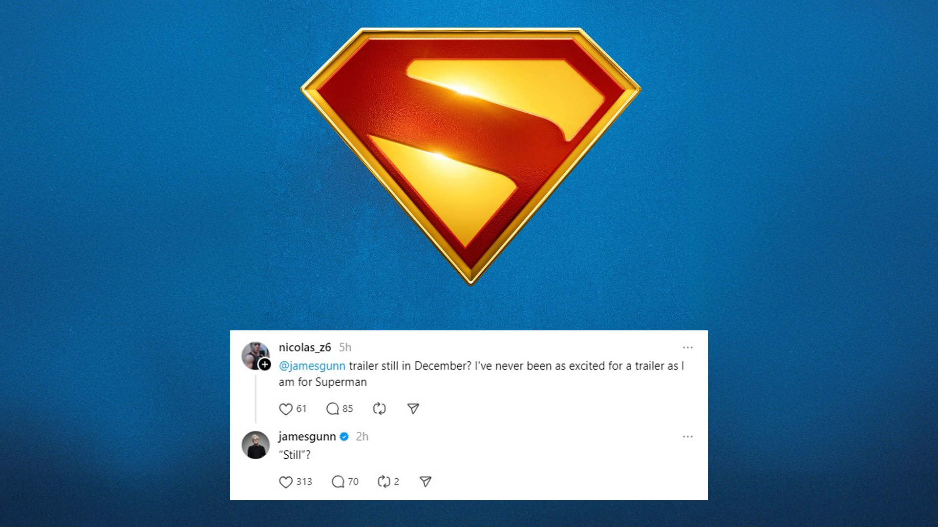 superman james gunn logo trailer release date