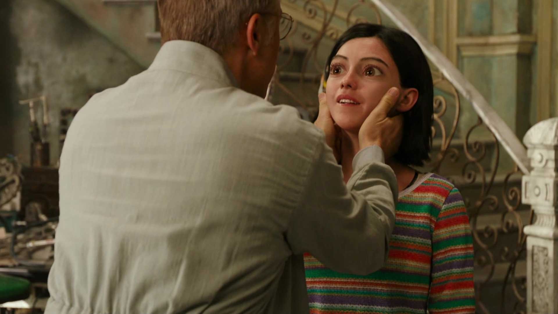 Alita Battle Angel Movie Rosa Salazar Christoph Waltz